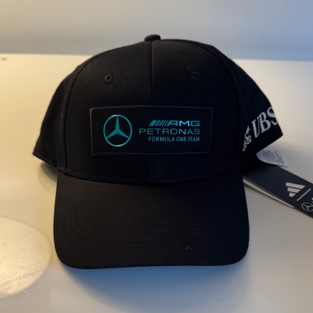 NWT Mercedes AMG Petronas Black and Teal Cap